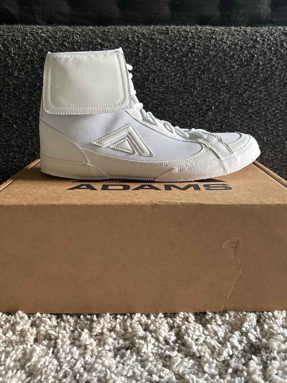 Adams Men’s High-Top boxing shoes- White